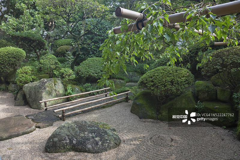 日本镰仓报国寺禅宗花园图片素材