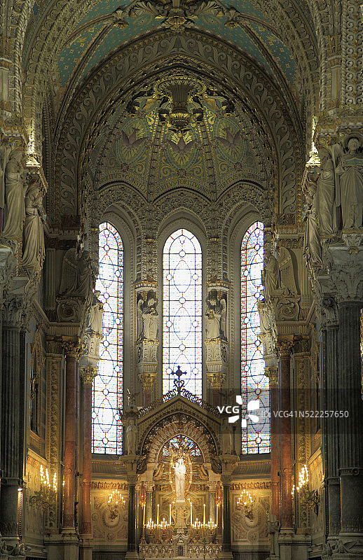 里昂富维耶圣母院图片素材