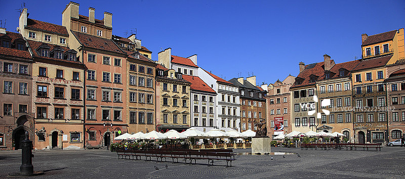 波兰华沙老城广场图片素材