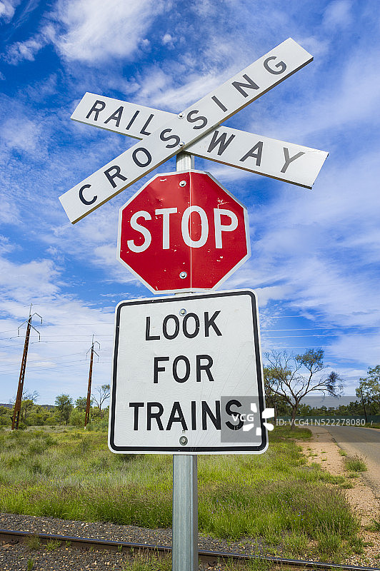 列车交叉路口标志图片素材