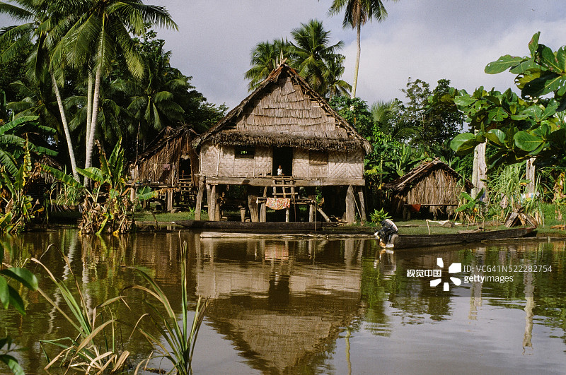 巴布亚新几内亚的祭祀屋图片素材