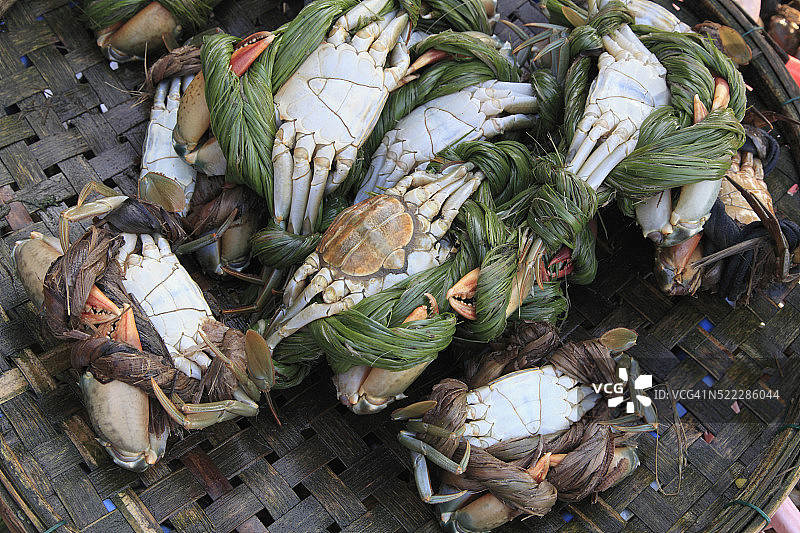越南会安市场上的螃蟹图片素材