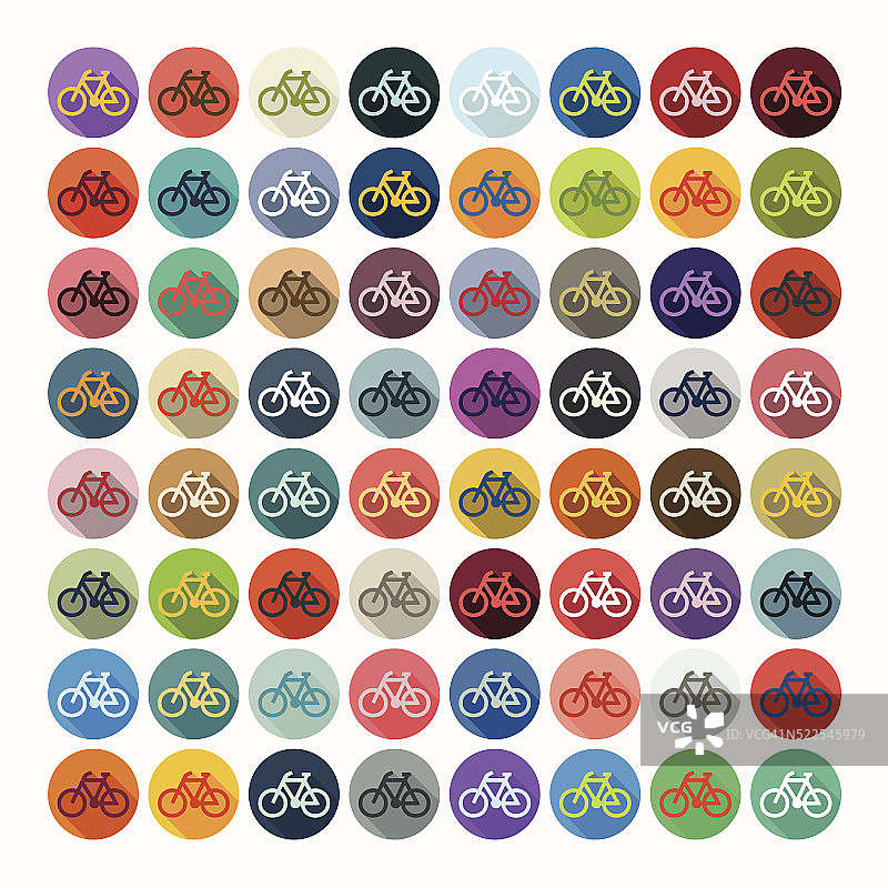 扁平风格：自行车图片素材