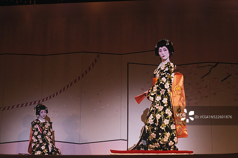 艺伎表演图片素材