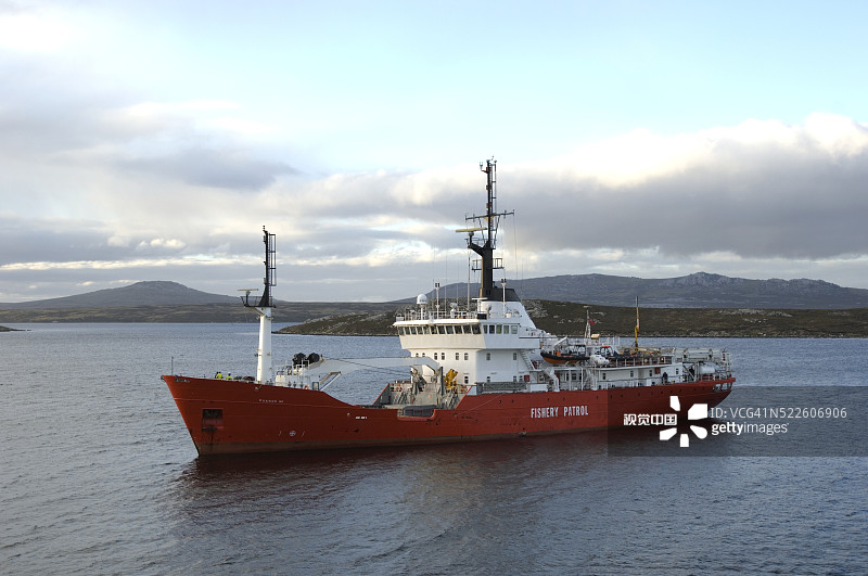福克兰群岛斯坦利的渔船图片素材