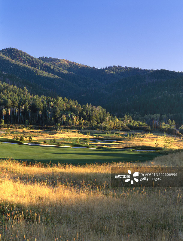 提顿泉高尔夫俱乐部第六洞图片素材