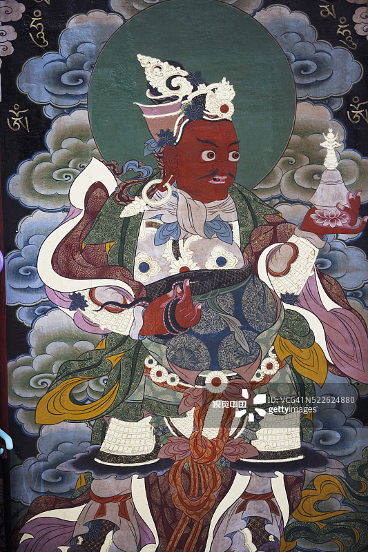 拉萨八廓街的佛教绘画图片素材