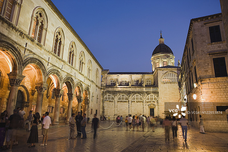杜布罗夫尼克老城的斯蓬扎宫图片素材
