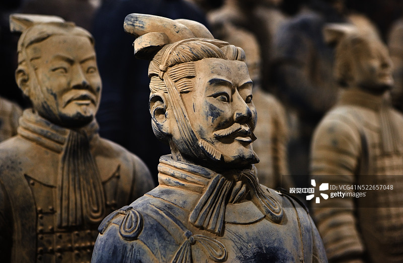 秦始皇陵兵马俑细节图片素材