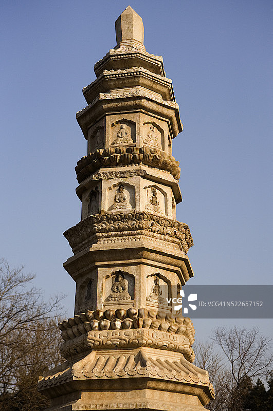 颐和园宝塔特写图片素材