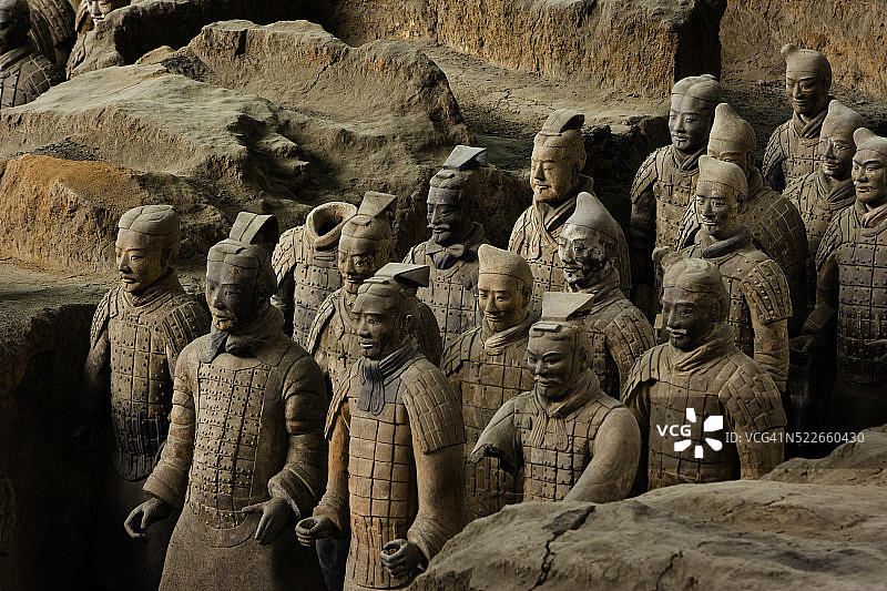 秦始皇陵兵马俑雕塑图片素材