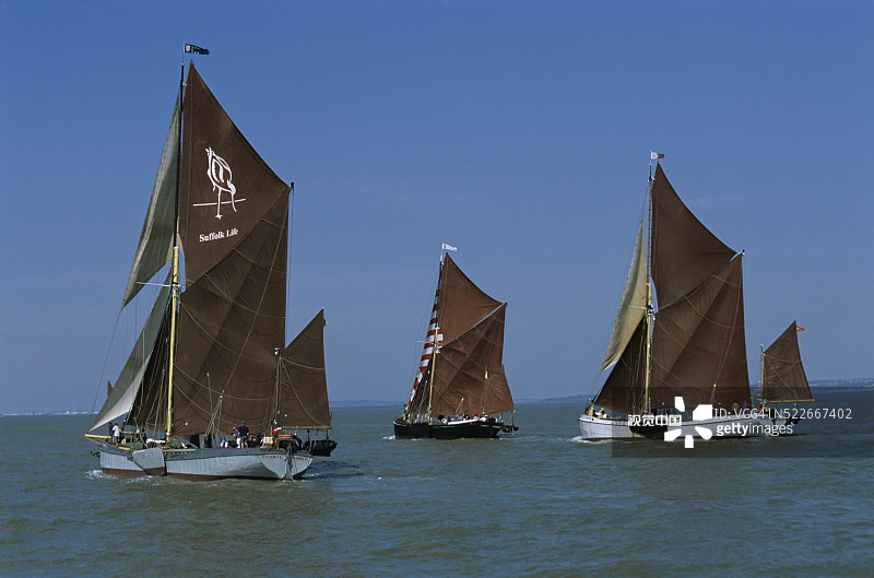 泰晤士帆驳船年度比赛图片素材
