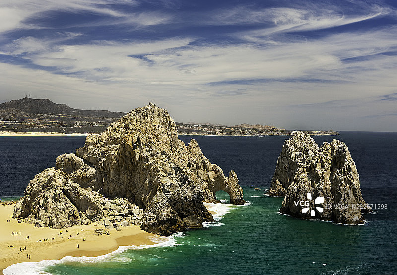 卡波圣卢卡斯的爱人海滩和El Arco图片素材