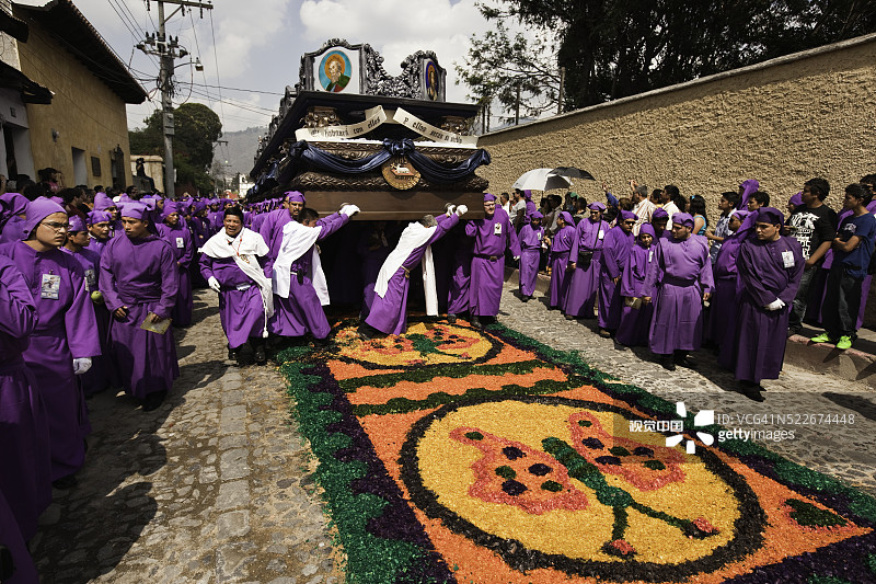 安提瓜岛的复活节游行图片素材