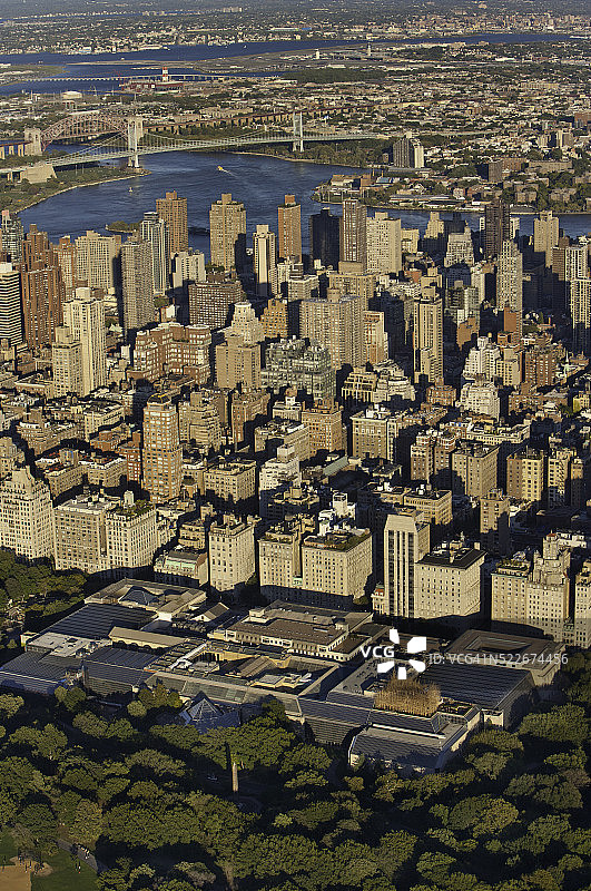 纽约中央公园大都会艺术博物馆鸟瞰图图片素材