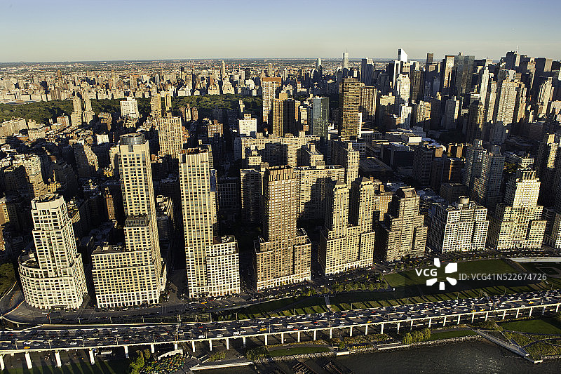 纽约上西区和亨利·哈德逊公园大道图片素材