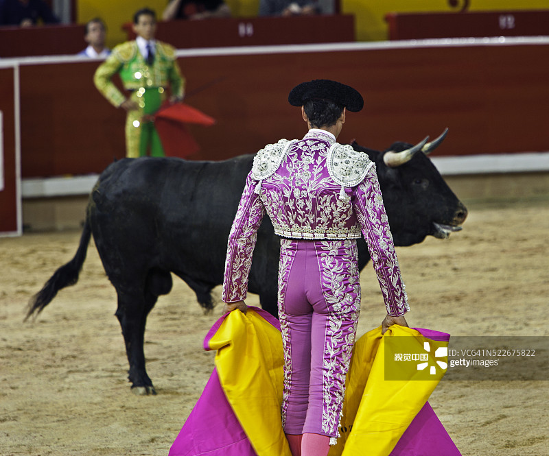 潘普洛纳圣费尔明节斗牛图片素材