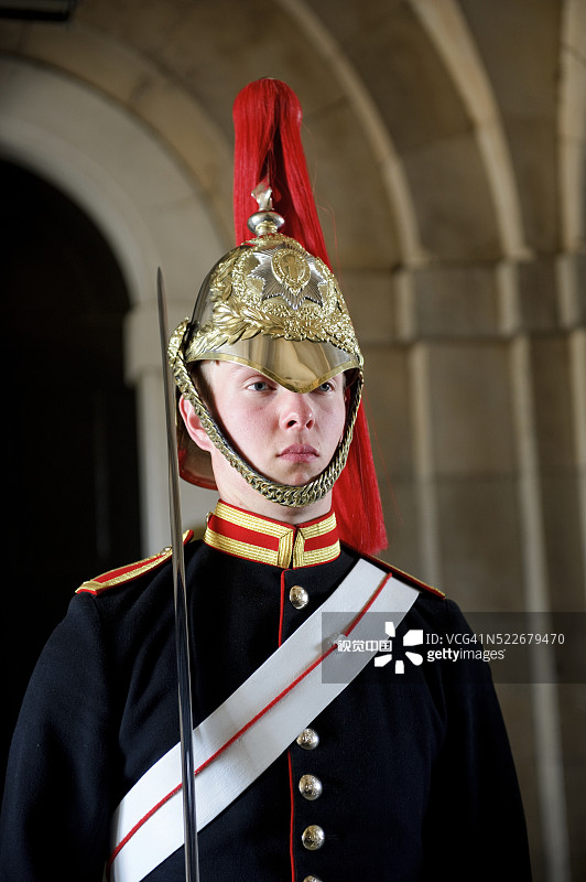 英国伦敦白金汉宫的骑兵卫队图片素材
