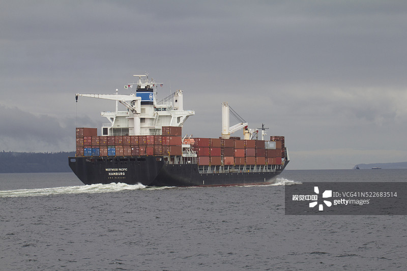 集装箱船，普吉特海湾图片素材