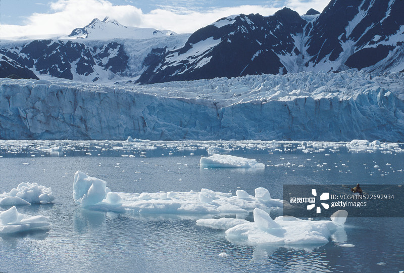 阿拉斯加基奈峡湾国家公园：艾阿里克湾海上皮划艇图片素材