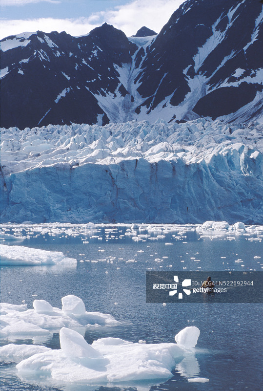 阿拉斯加基奈峡湾国家公园：艾阿里克湾海上皮划艇图片素材