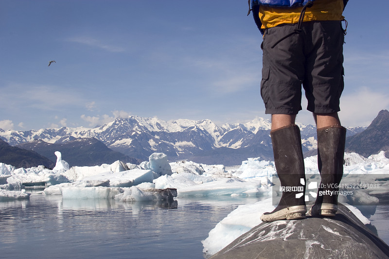 阿拉斯加威廉王子湾海上皮划艇图片素材