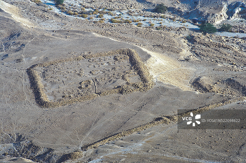 死海附近的马萨达图片素材