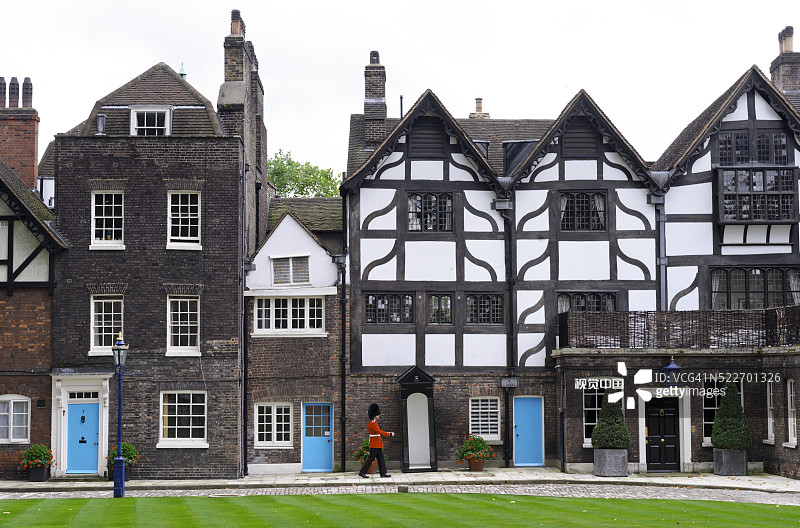 伦敦塔：英国都铎王朝房屋的遗迹图片素材