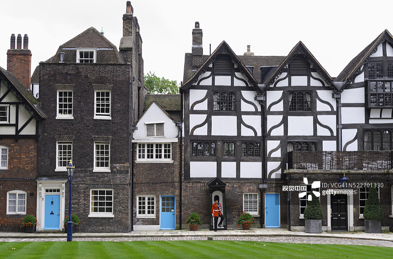 伦敦塔：英国都铎王朝房屋的遗迹图片素材