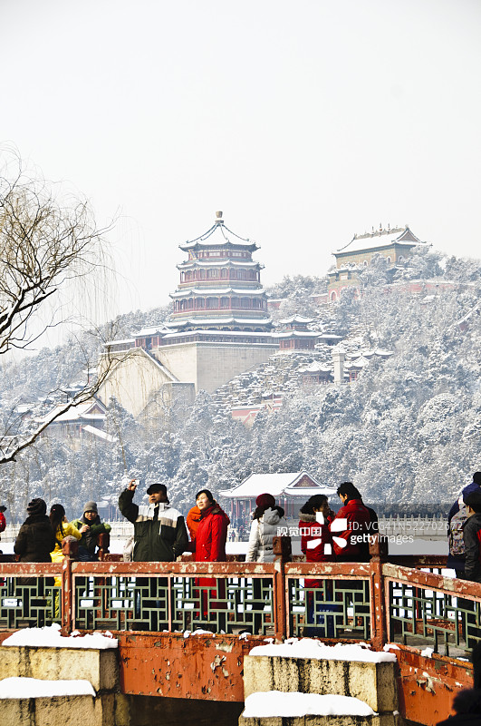 颐和园冬景图片素材