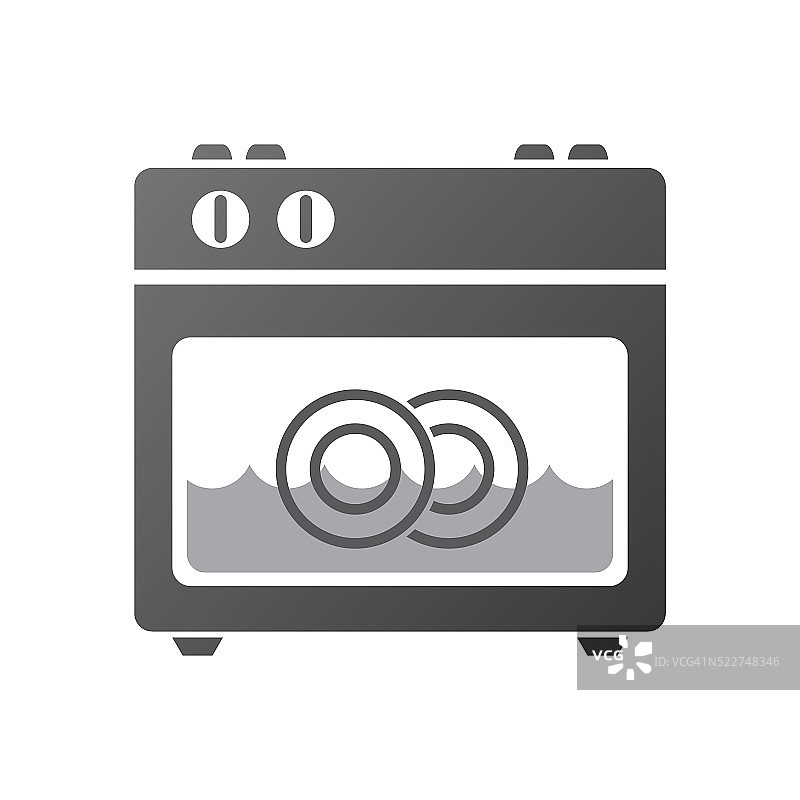 洗碗机图标矢量图图片素材