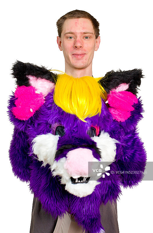 喜欢穿着动物服装的人图片素材