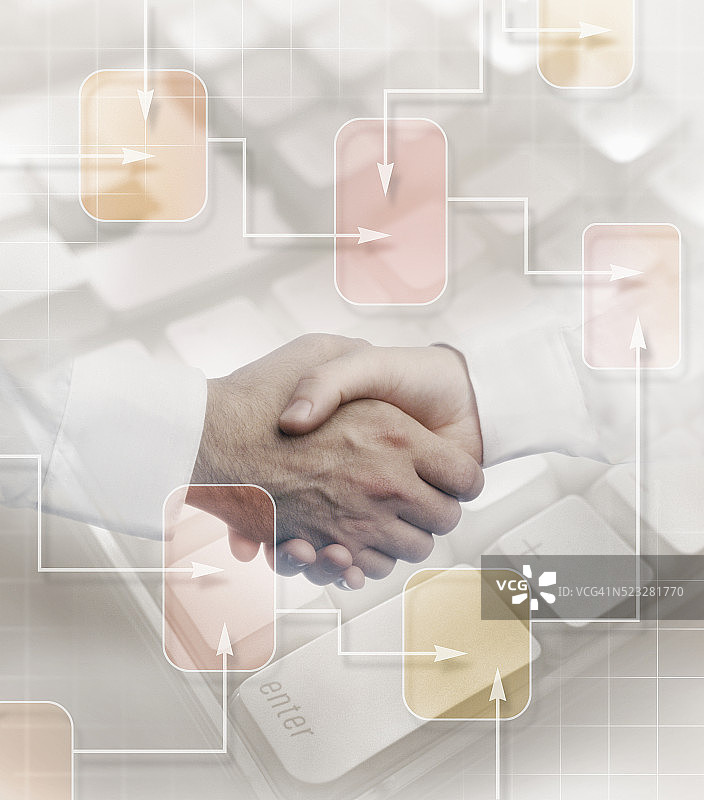 商务协议握手图片素材