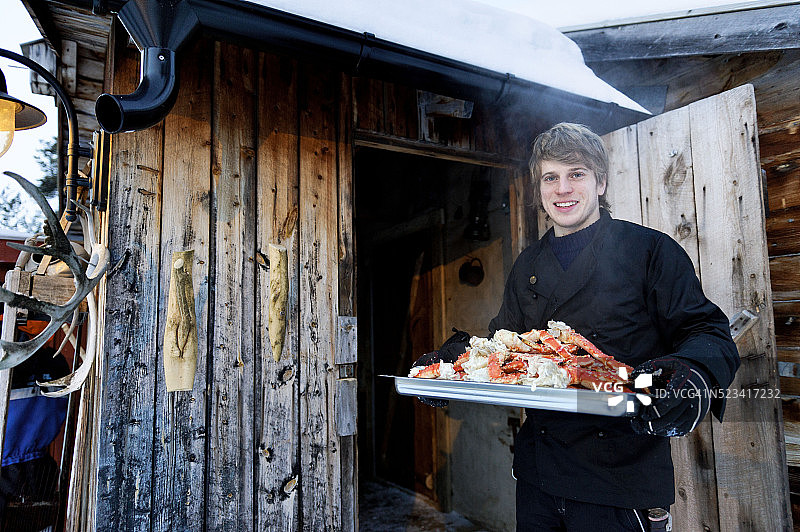 烹饪帝王蟹图片素材