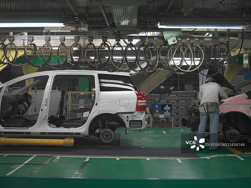 丰田普锐斯组装线图片素材