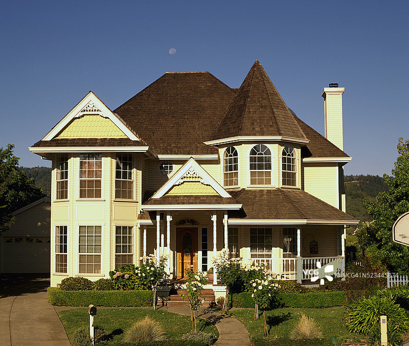 纳帕谷的维多利亚式房屋图片素材