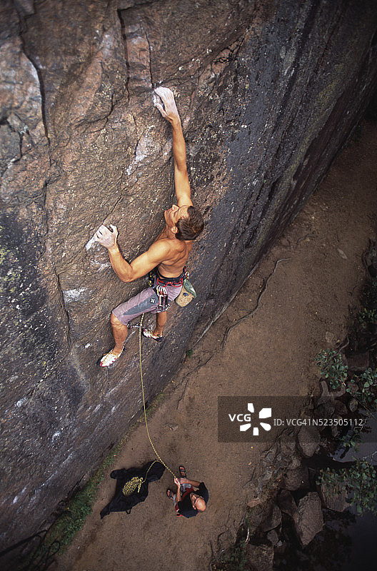 在瑞典的自由攀岩图片素材