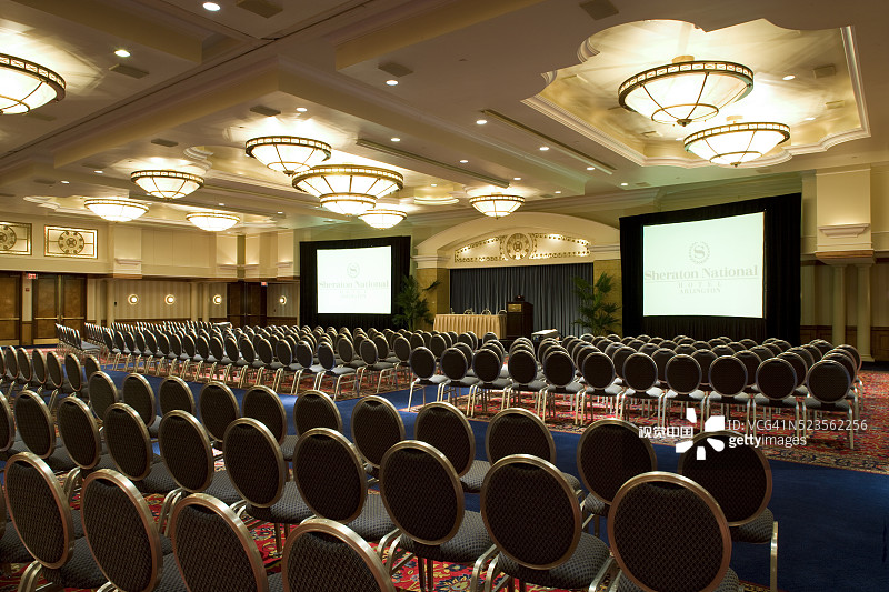 大型连锁酒店的舞厅改造成会议中心图片素材
