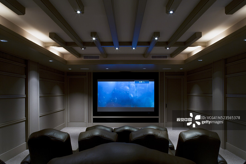 大型家庭影院室图片素材