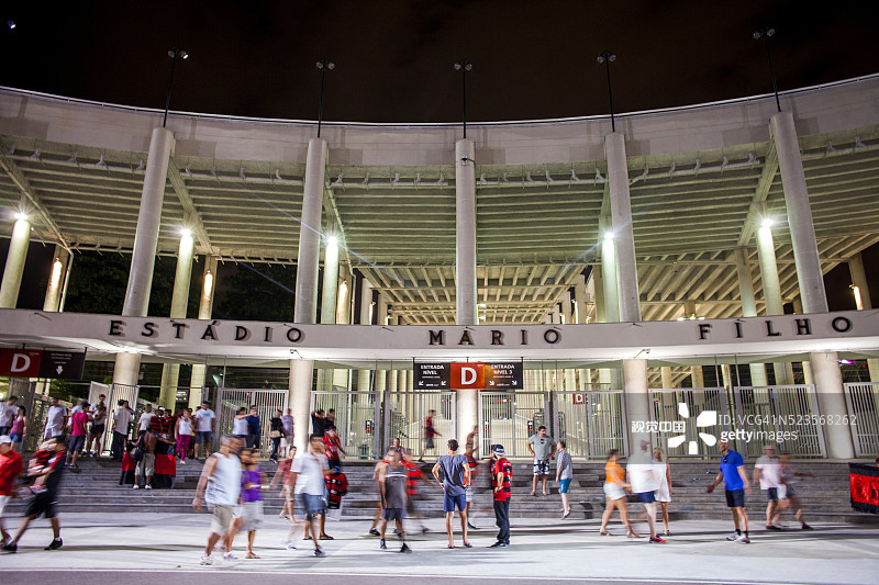 巴西里约热内卢马里奥·菲略体育场外景图片素材