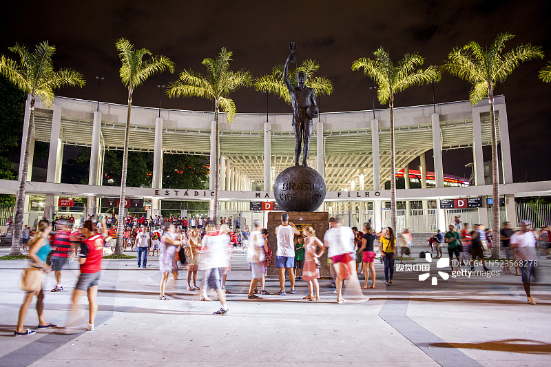 巴西里约热内卢马里奥·菲略体育场外景图片素材