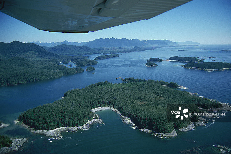 温哥华岛西海岸鸟瞰图片素材