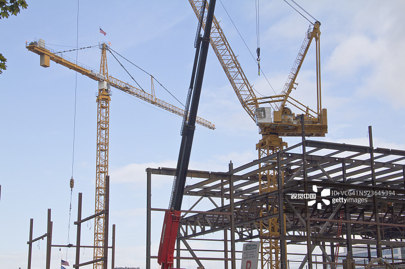 西雅图丹尼三角区的Amazon.com新建筑图片素材