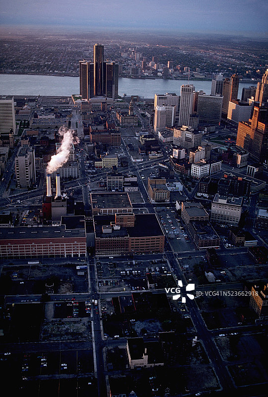 底特律上空图片素材