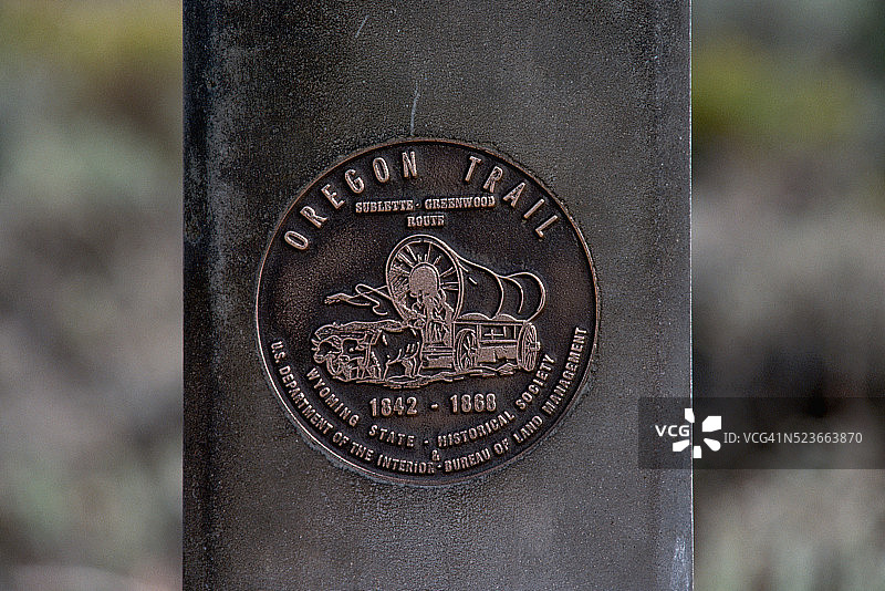 俄勒冈小道标记图片素材