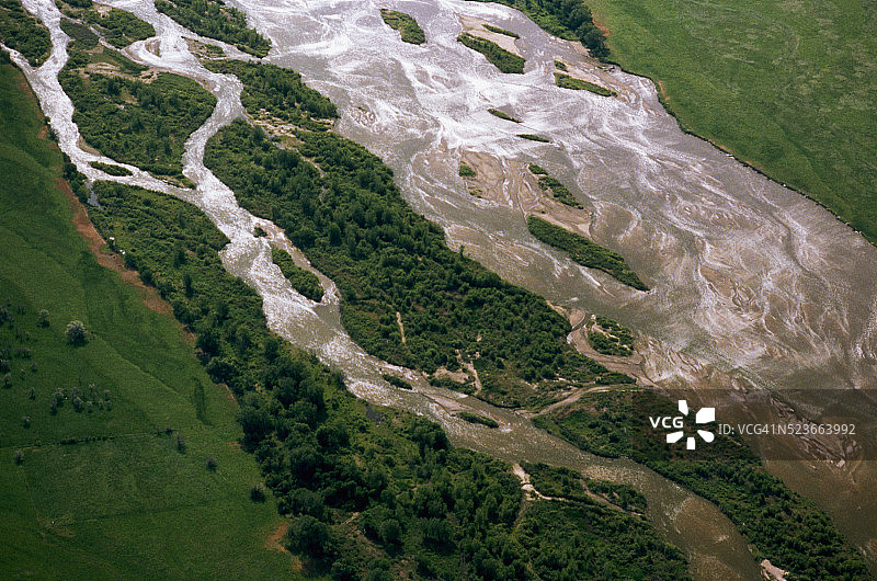普拉特河鸟瞰图图片素材