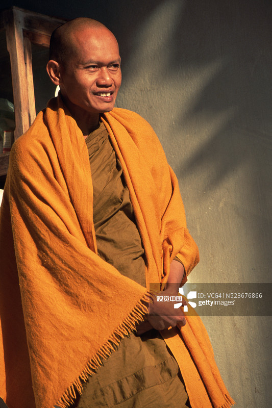 在印度教授佛教图片素材