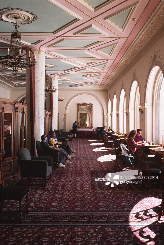 路易斯湖城堡酒店用餐图片素材