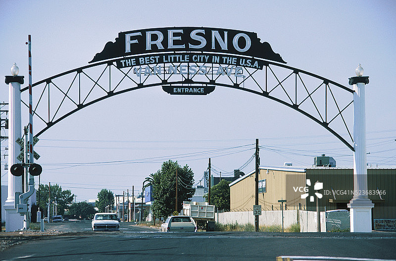 弗雷斯诺入口标志图片素材