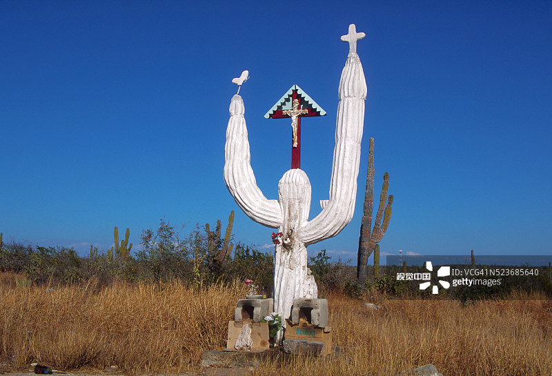 拉巴斯附近的路边神殿，加利福尼亚下加州图片素材